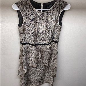 Magaschoni New York Peplum Style Tapestry Dress